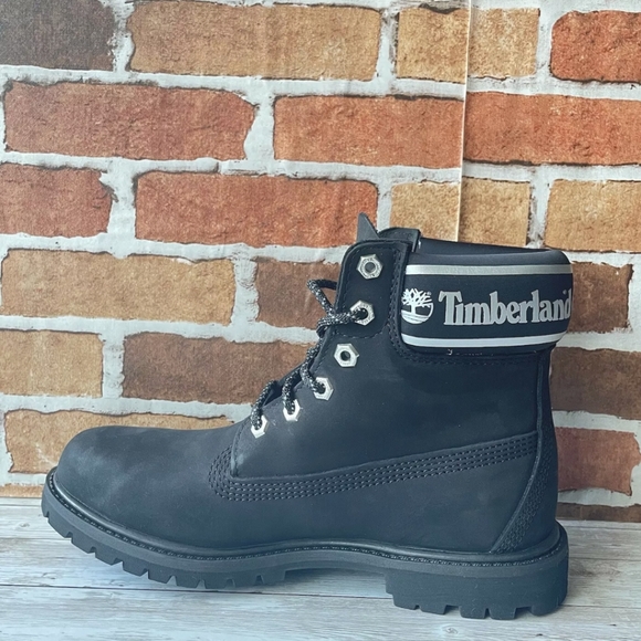 TIMBERLAND WOMEN’s PREMIUM 6 IN WATERPROOF BOOT MD BLACK NUBUCK W WHITE - Picture 6 of 6